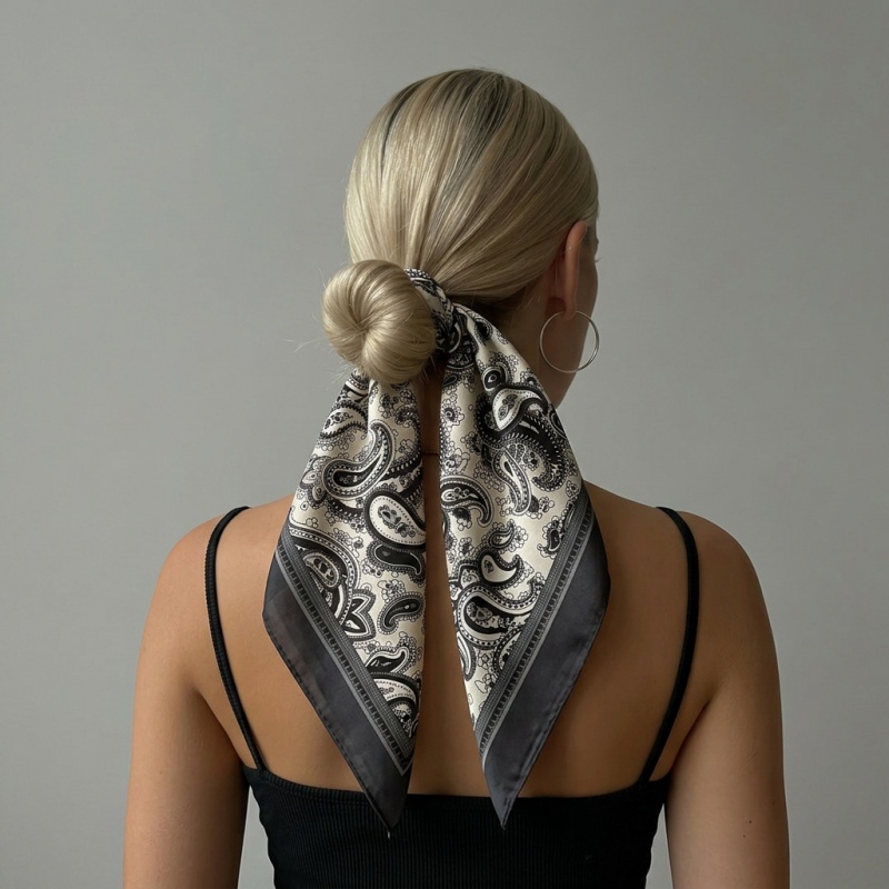 Luxury Bags Expensive - Luxury Satin Square Scarf Paisley Print