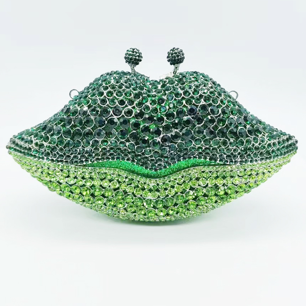 Green Crystal Evening Bag Rhin - Luxury Bags Green のレビューと価格