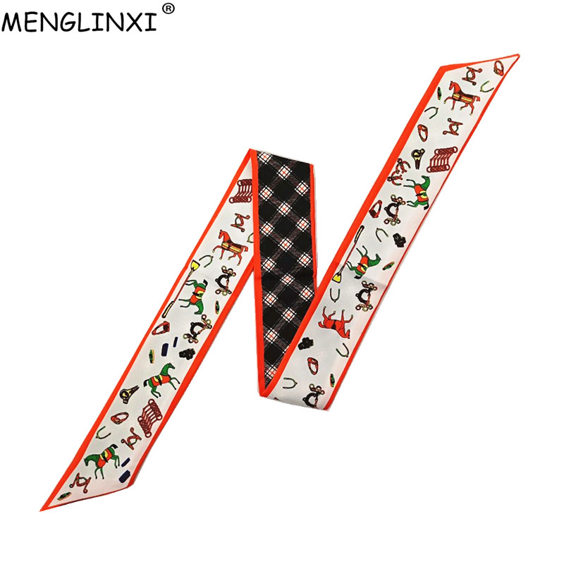 Horse Plaid Skinny Scarf Women - Luxury Bags Casual のレビューと価格