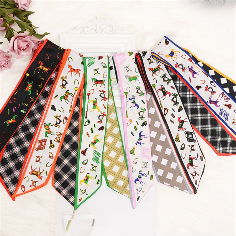 Horse Plaid Skinny Scarf Women - Luxury Bags Casual のレビューと価格