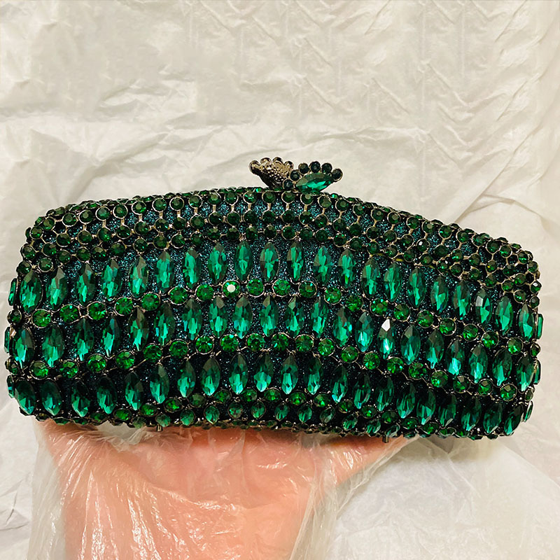 Luxury Green Rhinestone Evenin - Luxury Bags Green のレビューと価格