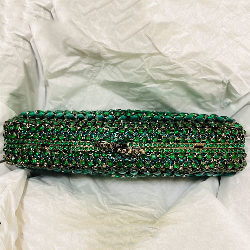 Luxury Green Rhinestone Evenin - Luxury Bags Green のレビューと価格