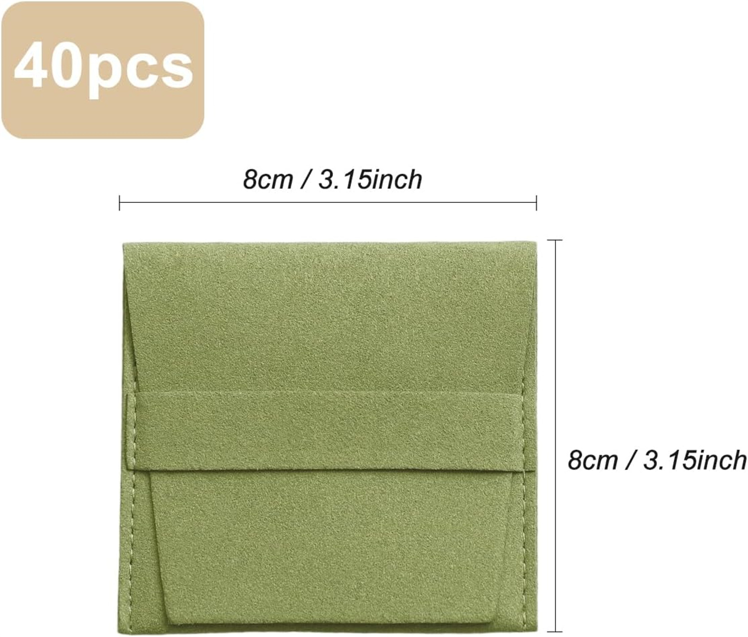 12Pcs 8x8cm Blue Green Envelop - Luxury Bags Green のレビューと価格