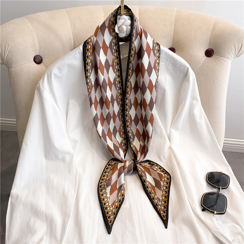 Fashion Print Long Silk Scarf  - Luxury Bags Expensive のレビューと価格