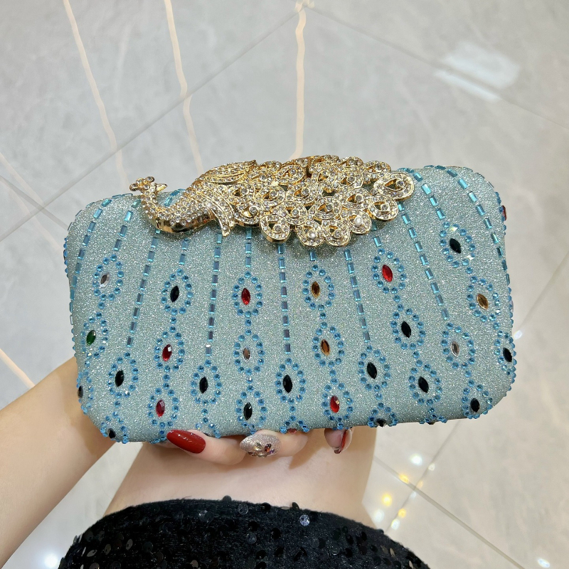 Fashion Diamond-Encrusted Clut - Luxury Bags Green のレビューと価格