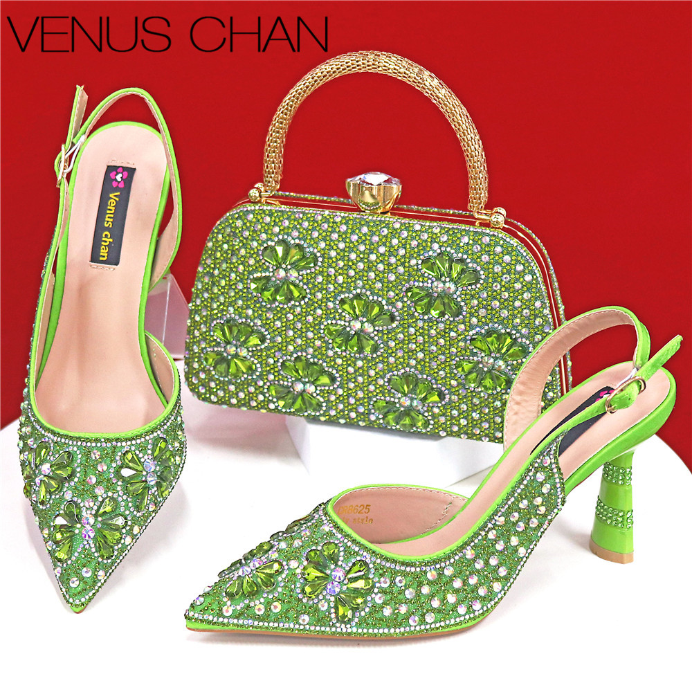 Luxury Green Rhinestone Party  - Luxury Bags Green のレビューと価格