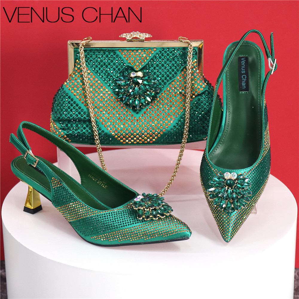 2025 Italian Design Rhinestone - Luxury Bags Green のレビューと価格