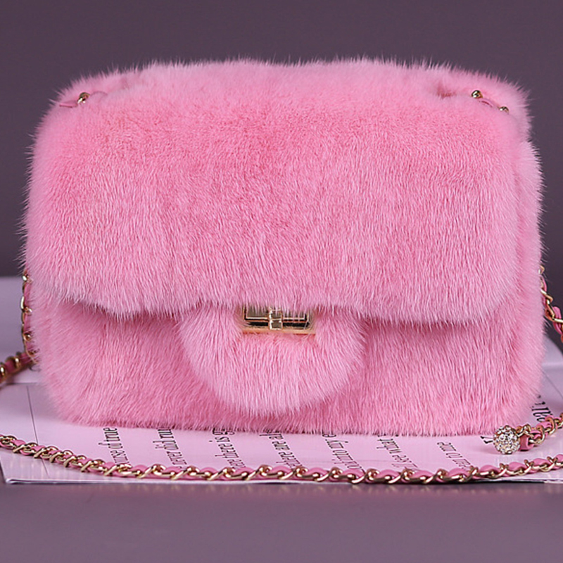 Pure Mink Hair Fashion Women's - Luxury Bags Cute のレビューと価格