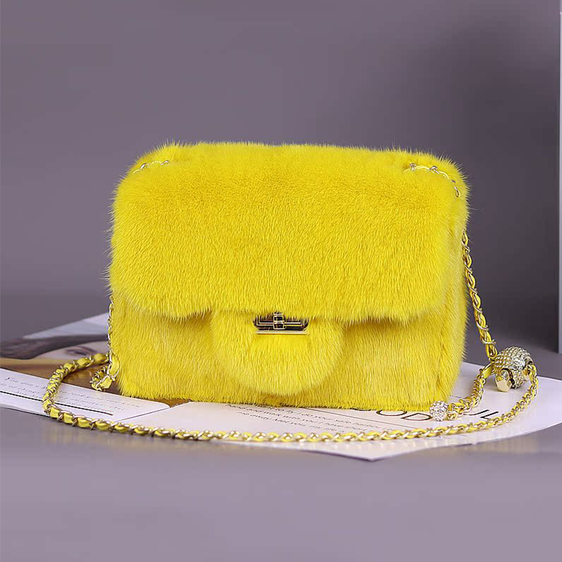 Pure Mink Hair Fashion Women's - Luxury Bags Cute のレビューと価格