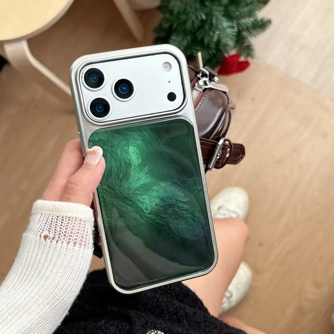 Green Aurora pattern Phone Cas - Luxury Bags Green のレビューと価格