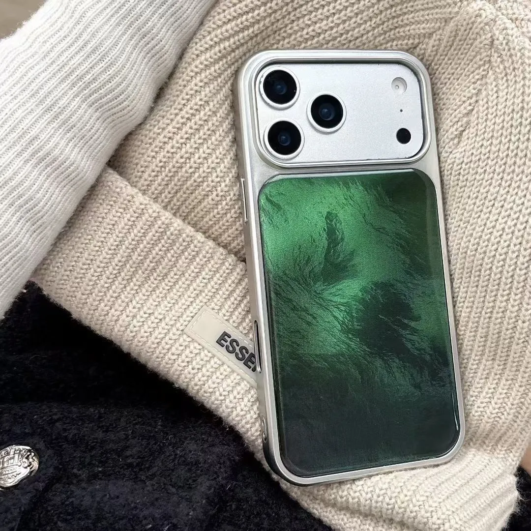Green Aurora pattern Phone Cas - Luxury Bags Green のレビューと価格