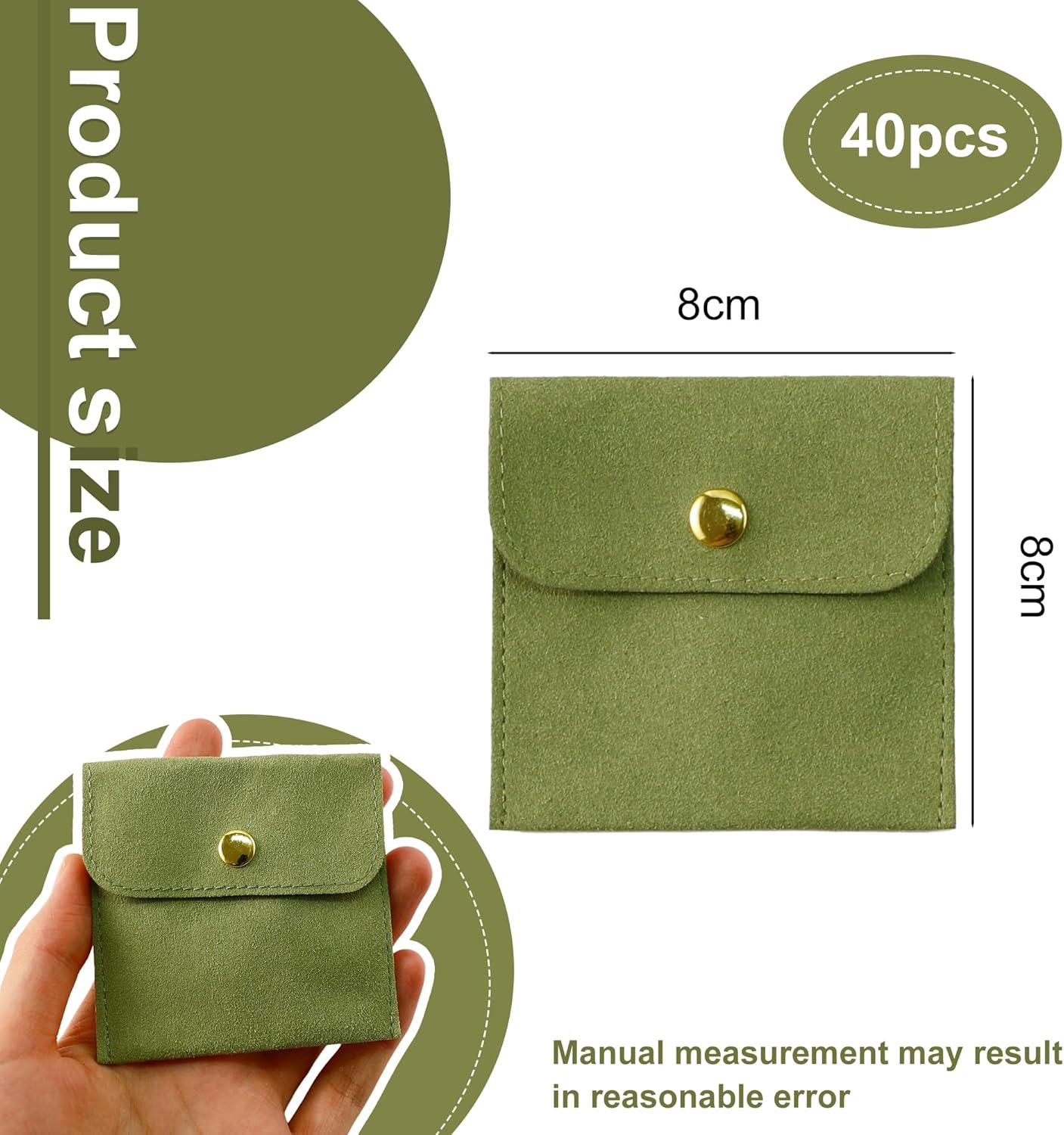 10 Pcs Green Microfiber Jewelr - Luxury Bags Green のレビューと価格